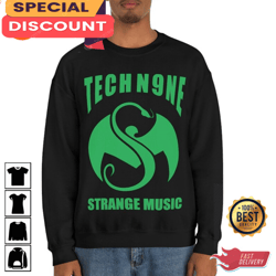 tech n9ne neon green graphic limited edition heavy blend unisex sweatshirt, gift for fan, music tour shirt