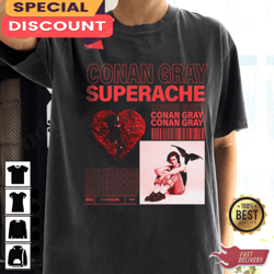 vintage inspired conan gray tour superache t-shirt, gift for fan, music tour shirt