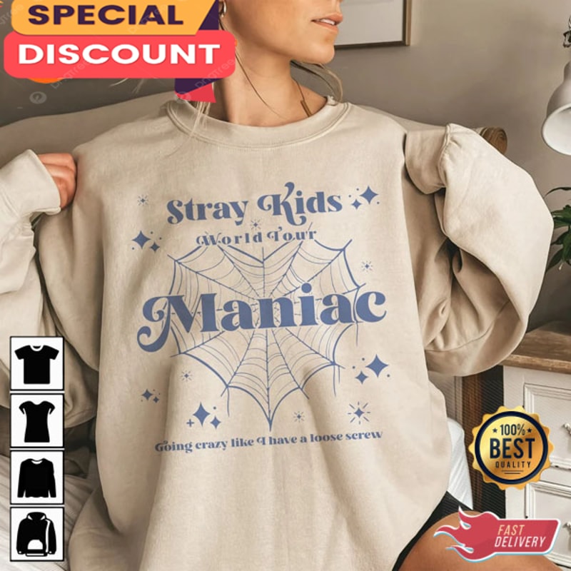 Vintage Stray Kids Maniac World Tour T-Shirt Design.jpg
