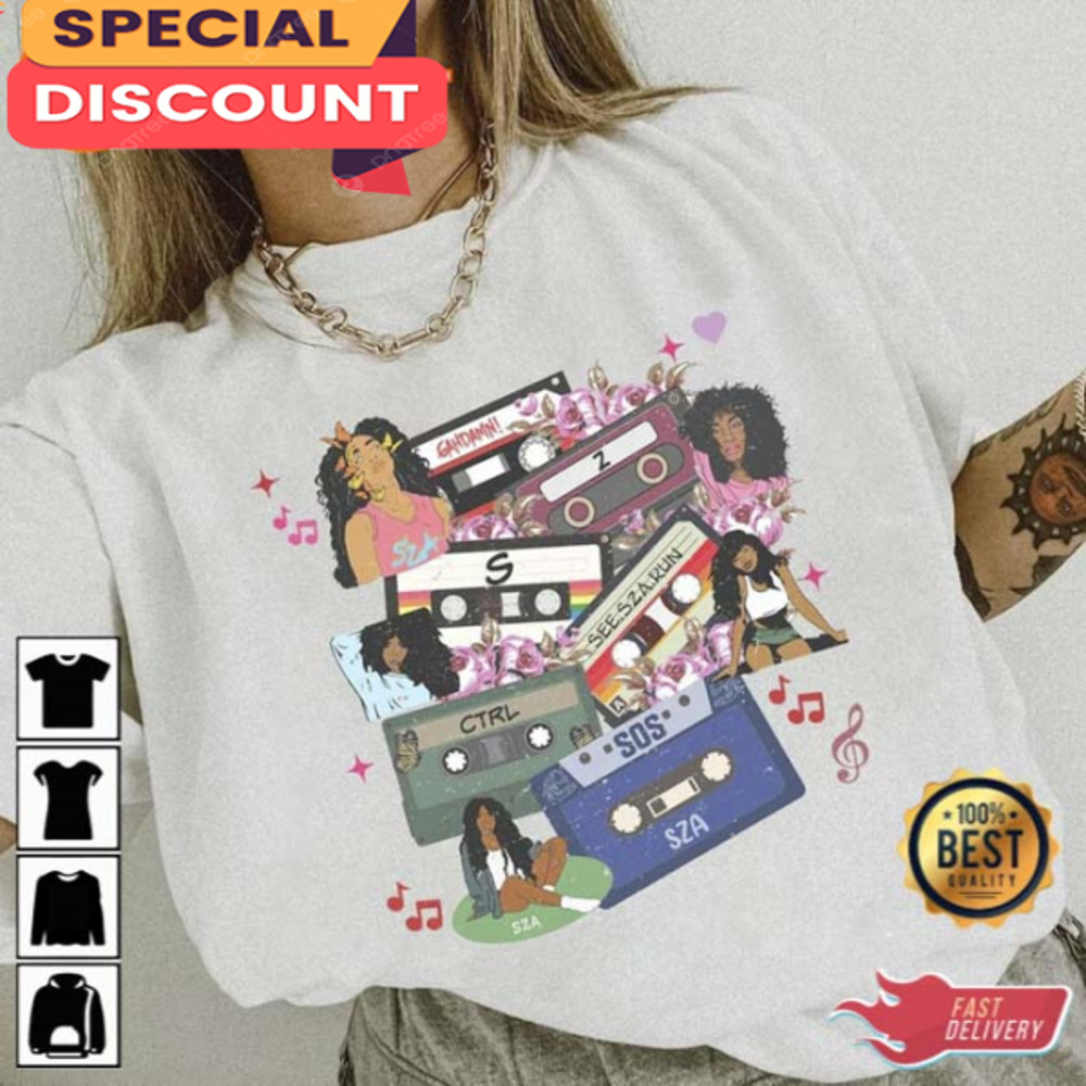 Vintage Sza Cassette Sos Tracklist Tee Shirt.jpg