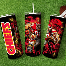 chiefs american football skinny tumbler, football tumbler, gift for him, super bowl fan