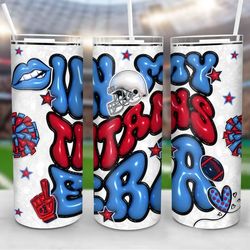 In My Titans Era American Football Skinny Tumbler, 3D Football Tumbler, Gift For Him, Super Bowl Fan