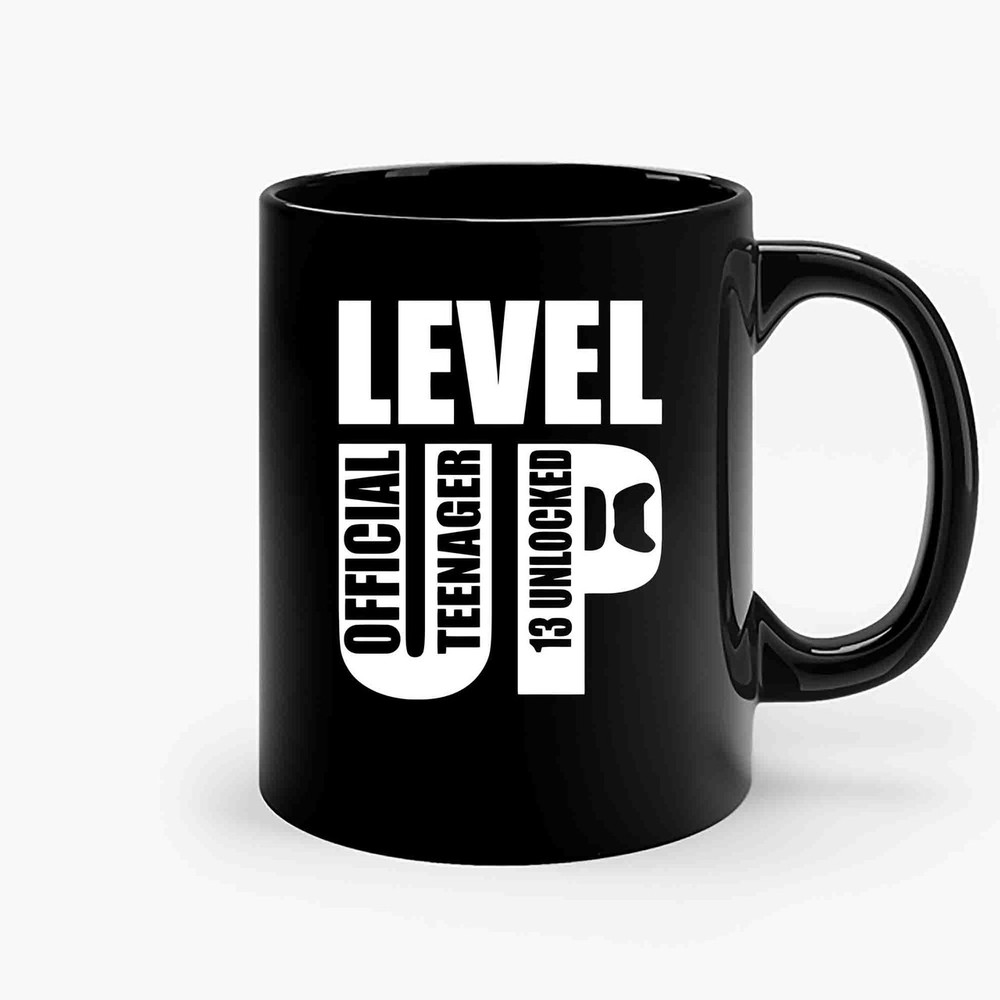 Level 13 Unlocked Warning Offical-Copy Ceramic Mugs.jpg