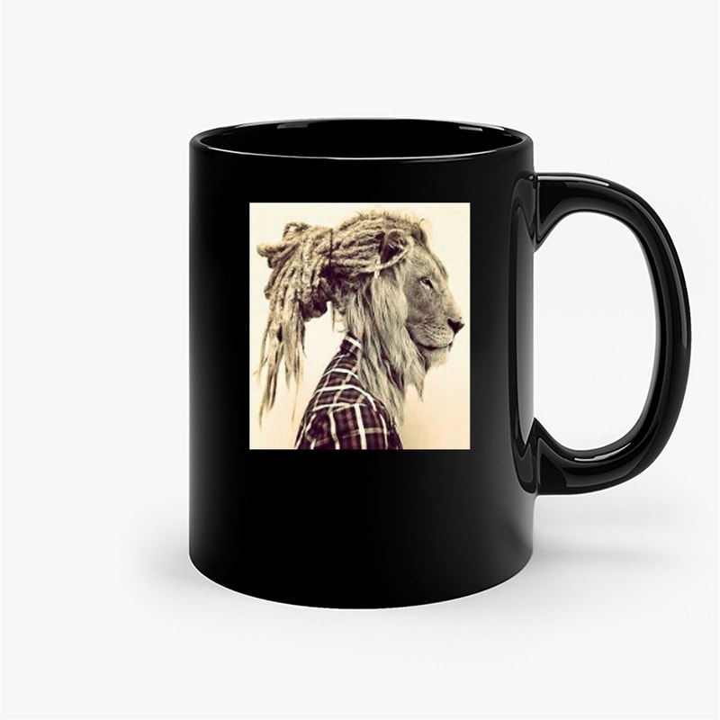 Lion Rasta Hair Ceramic Mugs.jpg