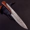 Handmade Damascus Steel Twisted Pattern Hammer Textured Hunting Knife