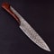 Handmade Damascus Steel Twisted Pattern Hammer Textured Hunting Knife
