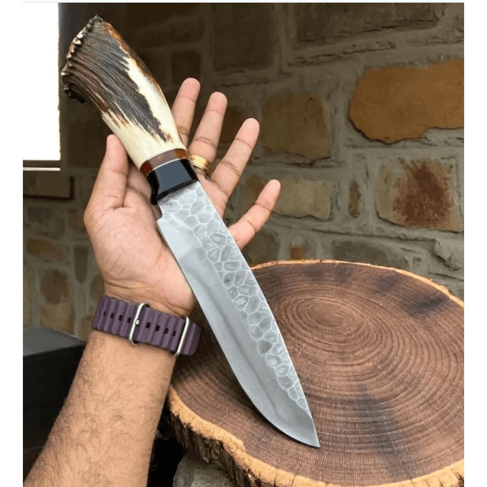 Buy Copper Damascus Hunting Bowie Knife