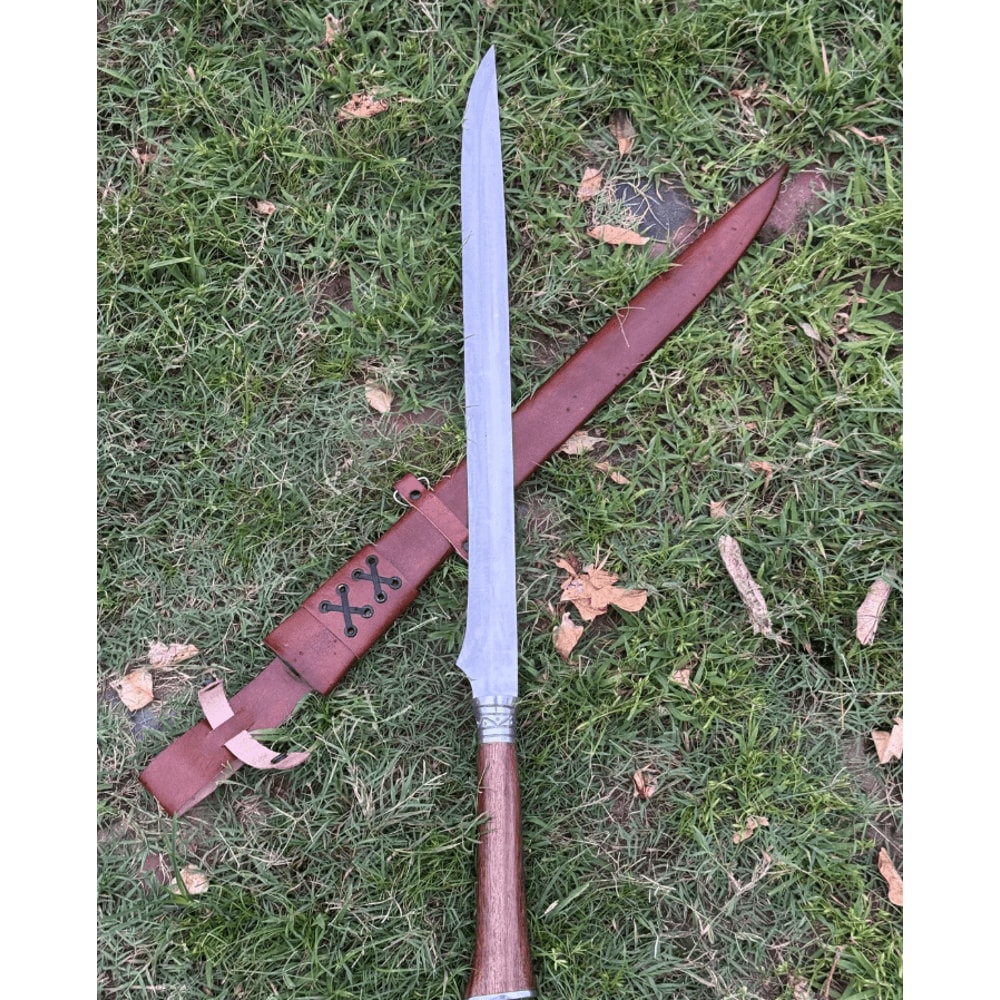 HandForged Gurkha Sword 30 Inch Curved Steel Blade With Wooden Handle Collectible Display Gift 1