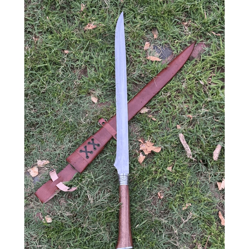 HandForged Gurkha Sword 30 Inch Curved Steel Blade With Wooden Handle Collectible Display Gift 1