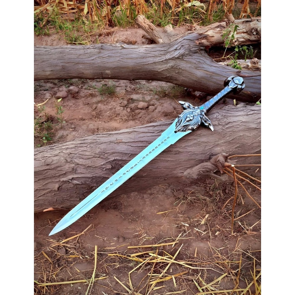 Anduin Wrynn Shalamayne Sword Replica 38 High Carbon Steel WoW Cosplay Display W Wall Plaque 5
