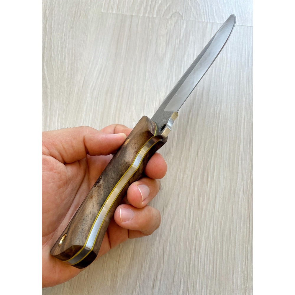 Handmade N690 Steel Hunting Knife Walnut Wood Heavy Duty Outdoor Blade 4