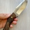Handmade N690 Steel Hunting Knife Walnut Wood Heavy Duty Outdoor Blade 0