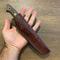 Handmade 80CrV2 Steel Hunting Knife Walnut Wood Bushcraft Camping Blade 6