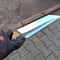 Handmade 5160 Steel Hunting Knife Walnut Wood Heavy Duty Outdoor Blade 2