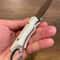 Premium Fixed Blade Outdoor Knife With 1075 Carbon Steel White Corian Grip 0
