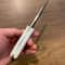 Premium Fixed Blade Outdoor Knife With 1075 Carbon Steel White Corian Grip 1