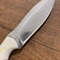 Premium Fixed Blade Outdoor Knife With 1075 Carbon Steel White Corian Grip 5