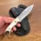 Premium Fixed Blade Outdoor Knife With 1075 Carbon Steel White Corian Grip 8
