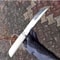 Premium Camping Survival Knife With 1075 Steel White Corian Handle 9