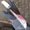 Premium Camping Survival Knife With 1075 Steel White Corian Handle 4