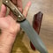 Premium Full Tang Survival Knife With 1075 Steel Walnut Wood Handle 6