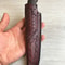 Camping Hunting Knife With Walnut Wood Grip Leather Sheath 1