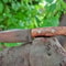 Camping Hunting Knife With Walnut Wood Grip Leather Sheath 6