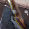 Handmade 1075 Carbon Steel Hunting Knife Walnut Handle Outdoor Survival Blade 7