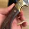 Full Tang Outdoor Knife With Ebony Wood Grip Wolf Engraved Steel Blade 6