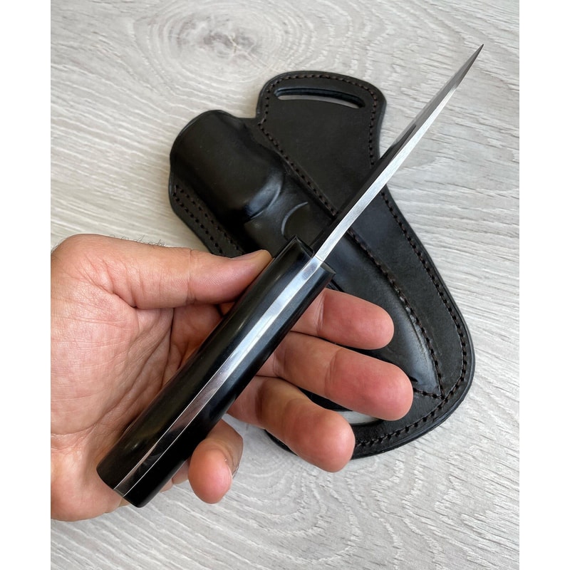 Bushcraft Camping Knife With Blacksmith Forged 1075 Carbon Steel Design 7