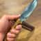 Premium Full Tang Camping Knife With Darkened 1075 Steel Blade Chestnut Grip 7