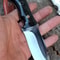 Full Tang Hunting Knife With Black Compact Grip Leather Sheath 1