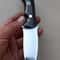 Full Tang Hunting Knife With Black Compact Grip Leather Sheath 3