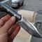Full Tang Hunting Knife With Black Compact Grip Leather Sheath 5