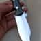 Full Tang Hunting Knife With Black Compact Grip Leather Sheath 6