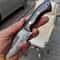 Full Tang Hunting Knife With Black Compact Grip Leather Sheath 8