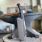 Premium Full Tang Cleaver Knife With Stonewashed Sleipner Steel Black Grip 0