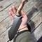 Premium Full Tang Cleaver Knife With Stonewashed Sleipner Steel Walnut Handle 1
