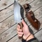 Premium Full Tang Cleaver Knife With Stonewashed Sleipner Steel Walnut Handle 4