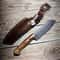 Premium Survival Cleaver Knife With Walnut Handle Stonewashed Finish 0