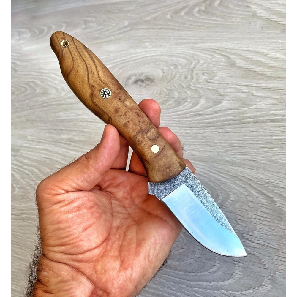 Artisan Woodworking Knife With Silverberry Handle Razor Sharp Edge 9