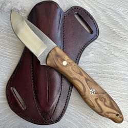 artisan woodworking knife with silverberry handle & razor sharp edge