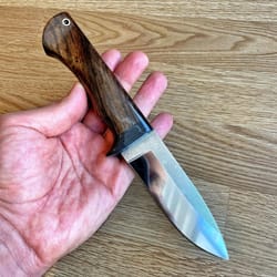 full tang carving knife with silverberry wood ergonomic handle | wedding gift