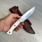 Full Tang Outdoor Carving Knife With Natural Silverberry Wood Grip 1