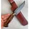 Heavy Duty Camping Knife With Gloss Walnut Handle Bowie Profile 9