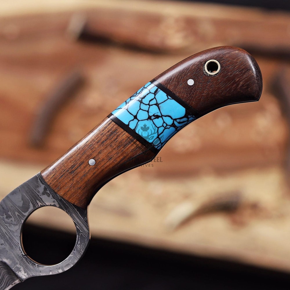 Elegant Damascus Pocket Knife Personalized Gift For Him 2