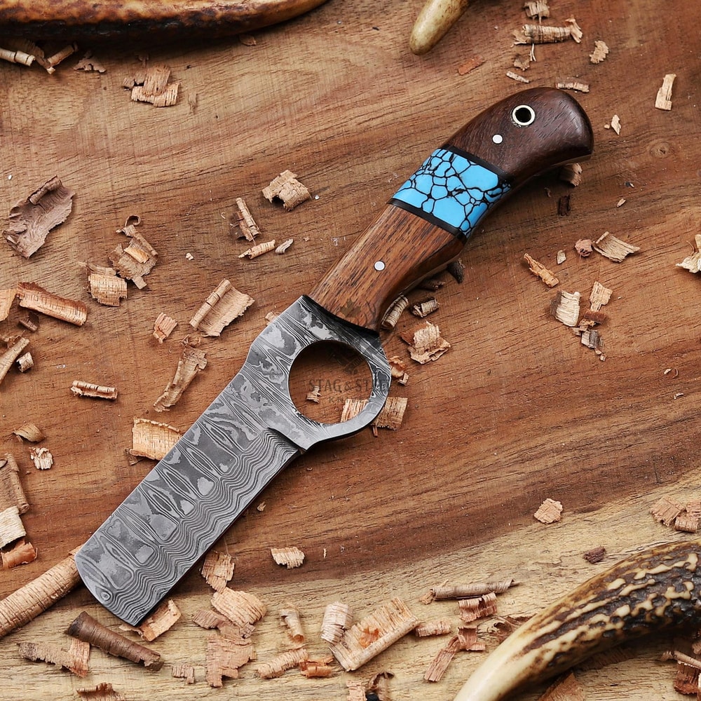 Elegant Damascus Pocket Knife Personalized Gift For Him 5