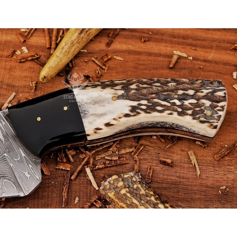 Outdoor Survival Bowie Knife With Elegant Camel Bone Handle 2