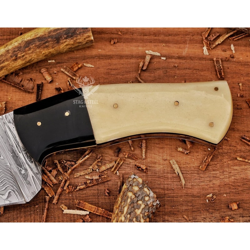 Tactical Style Damascus Bowie Knife For Camping Wilderness Use 2