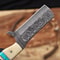 Handmade Camel Bone Damascus Bowie Knife For Hunting Survival 2